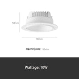 Saiyo Smart Dimmable Tuya LED Downlight Recessed Anti Glare Embedded 7W 10W Spot Lights Aluminum No Border Lamp Indoor Lighting