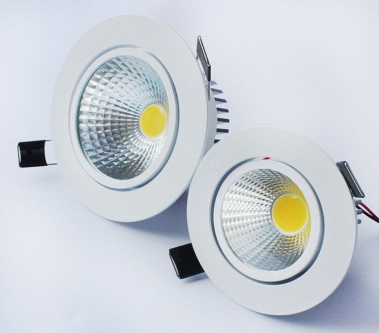 Super Bright Recessed LED Dimmable Downlight COB 3W 5W 7W 9W LED Spot light LED decoration Ceiling Lamp AC/DC 12V