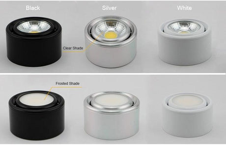 10PCS  Surface Mounted LED Downlight 3W 5W COB Black White Silver Downlight AC110V/220V Lighting Fixtures Free Shipping - LED Lights For Sale : Affordable LED Solutions : Wholesale Prices
