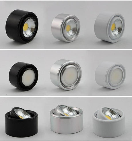 10PCS  Surface Mounted LED Downlight 3W 5W COB Black White Silver Downlight AC110V/220V Lighting Fixtures Free Shipping - LED Lights For Sale : Affordable LED Solutions : Wholesale Prices