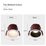 DBF 2020 Stylish Anti Glare Round Ceiling Recessed LED Downlight 7W 12W Dimmable LED Ceiling Spot Light Pic Background