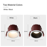 DBF 2020 Stylish Anti Glare Round Ceiling Recessed LED Downlight 7W 12W Dimmable LED Ceiling Spot Light Pic Background