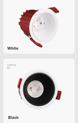 DBF 2020 Stylish Anti Glare Round Ceiling Recessed LED Downlight 7W 12W Dimmable LED Ceiling Spot Light Pic Background