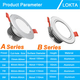 LED Downlight AC85-260V Ceiling recessed round ceiling light Foyer bedroom dining room kitchen lighting lamp