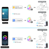 Home Decor WiFi Apple HomeKit E27 Base Smart LED Bulb Magic Lamp Colourful RGBWW RGBCW Downlight Work with Alexa Google Home