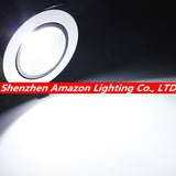 High Brightness COB led downlight lamp 6W 9W 12W 15W white shell AC85~265V spotlight ceiling Warm / Cool White
