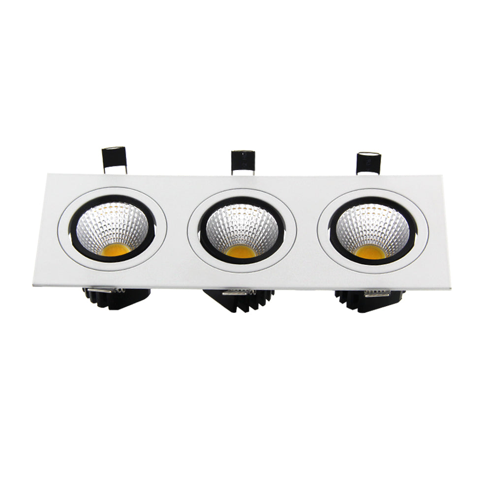 DBF Dimmable Square LED Downlight COB Ceiling Spot Light 15W 21W 30W 36W Ceiling Recessed AC110-220V Spot Light Indoor Lighting