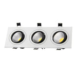 DBF Dimmable Square LED Downlight COB Ceiling Spot Light 15W 21W 30W 36W Ceiling Recessed AC110-220V Spot Light Indoor Lighting