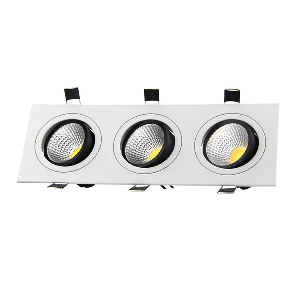 DBF Dimmable Square LED Downlight COB Ceiling Spot Light 15W 21W 30W 36W Ceiling Recessed AC110-220V Spot Light Indoor Lighting