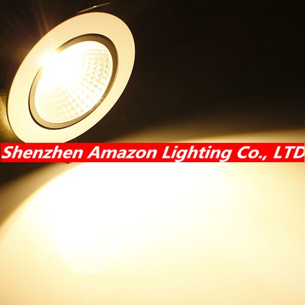 High Brightness COB led downlight lamp 6W 9W 12W 15W white shell AC85~265V spotlight ceiling Warm / Cool White