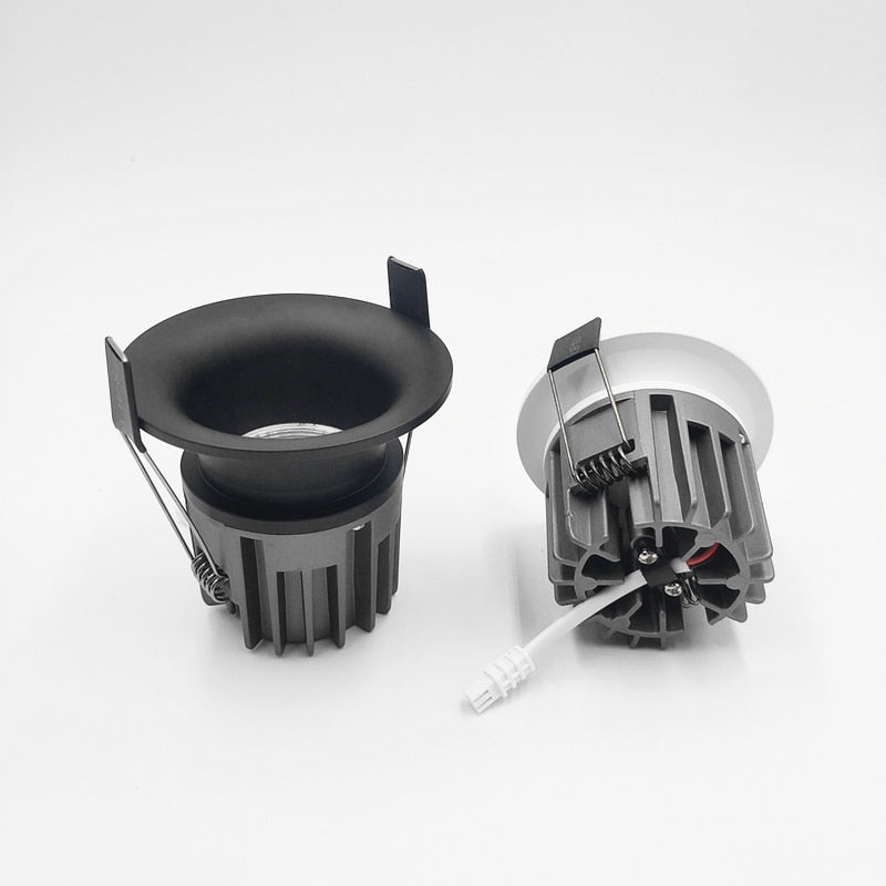 Anti-glare Dimmable Recessed LED Downlight 24W 20W 15W 10W COB Ceiling Lamp Spot Light AC90-260V For Home illumination