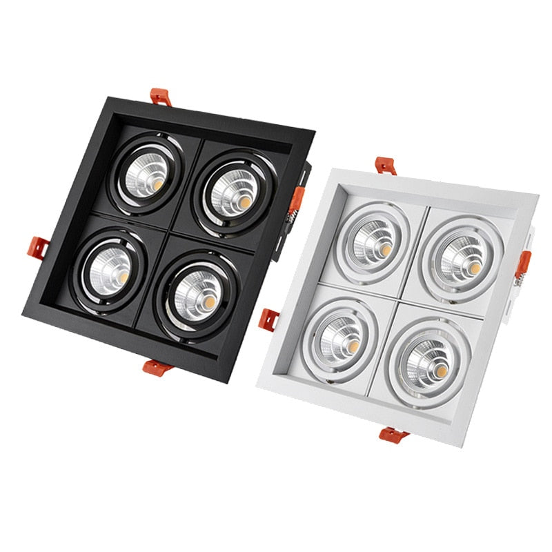 Super bright square dimmable led cob ceiling spotlight 40W/48W AC85-265V ceiling recessed light indoor lighting