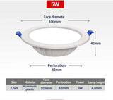 LED Downlight Recessed Light 10 Pcs/Lot 5W 10W 15W AC175-250V Led Spot Lamp For Supermarket Living Room Foyer Bar Counter