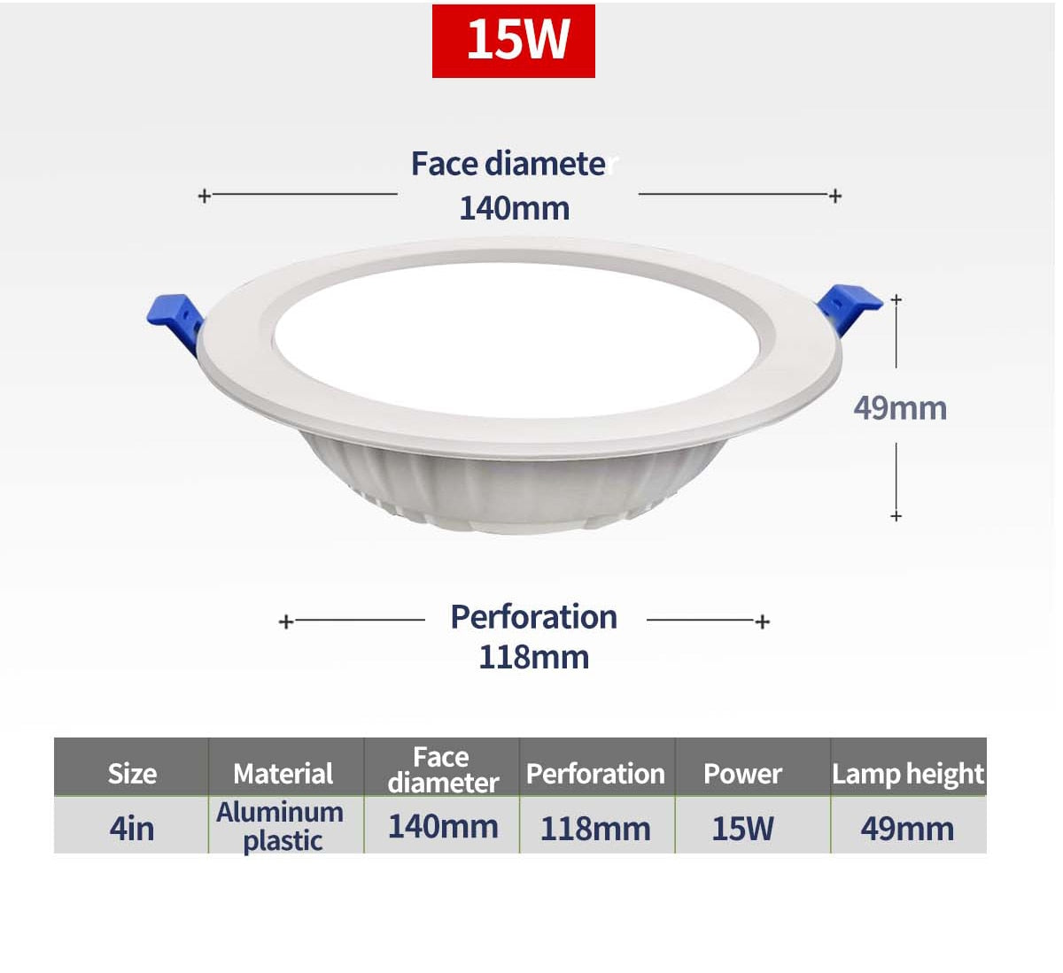 LED Downlight Recessed Light 10 Pcs/Lot 5W 10W 15W AC175-250V Led Spot Lamp For Supermarket Living Room Foyer Bar Counter