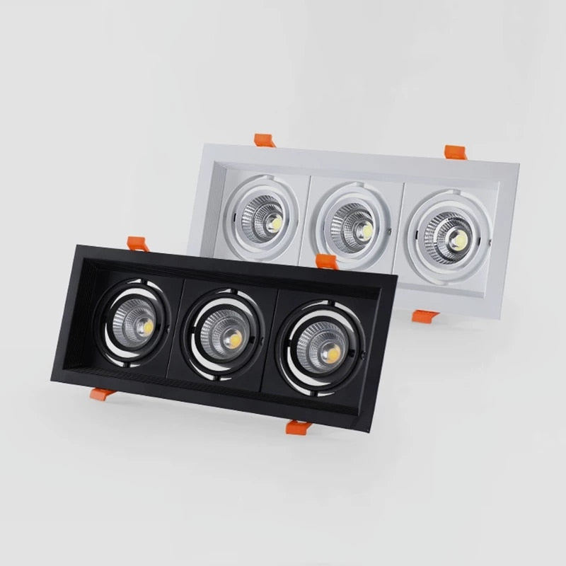 Square Recessed Dimmable COB LED Downlights 10W 20W 30W LED Ceiling Spot Lights AC85-265V LED Ceiling Lamps Indoor Lighting