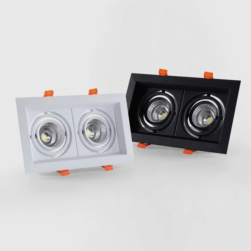 Square Recessed Dimmable COB LED Downlights 10W 20W 30W LED Ceiling Spot Lights AC85-265V LED Ceiling Lamps Indoor Lighting