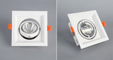 Square Recessed Dimmable COB LED Downlights 10W 20W 30W LED Ceiling Spot Lights AC85-265V LED Ceiling Lamps Indoor Lighting