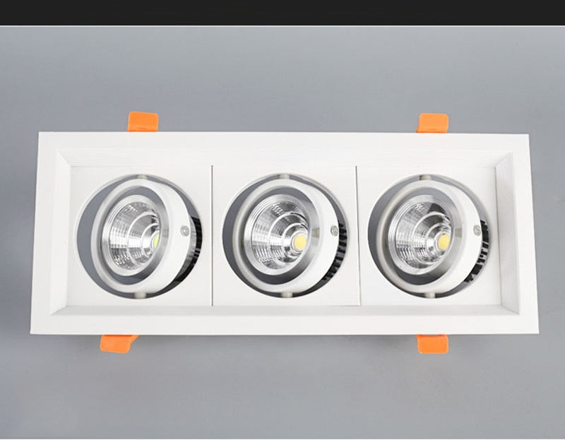 Square Recessed Dimmable COB LED Downlights 10W 20W 30W LED Ceiling Spot Lights AC85-265V LED Ceiling Lamps Indoor Lighting