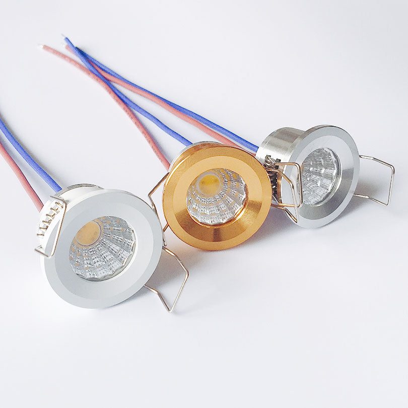 Mini LED Downlights 3W COB LED Ceiling Lamps Spotlight Dimmable 220V 230V White,Golden,Silver Cabinet Jewelry Showcase Lighting