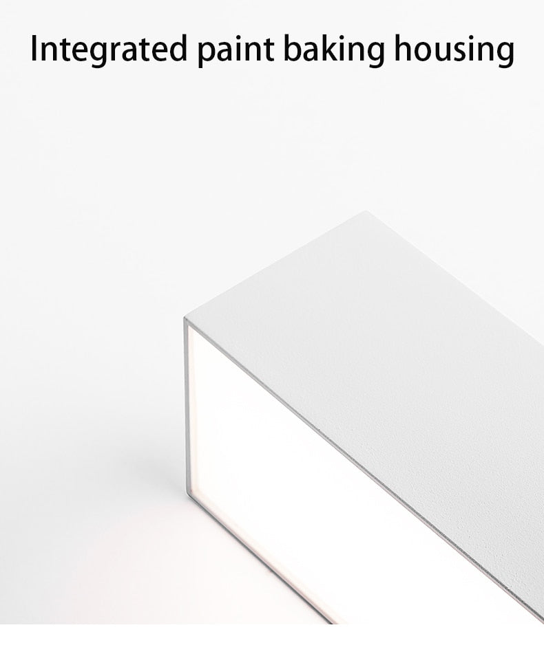 Saiyo LED Ceiling Lamp Surface mounted Downlight Aluminum Long Acrylic Cover Strip Lamp Rectangular Panel Light For Home Office