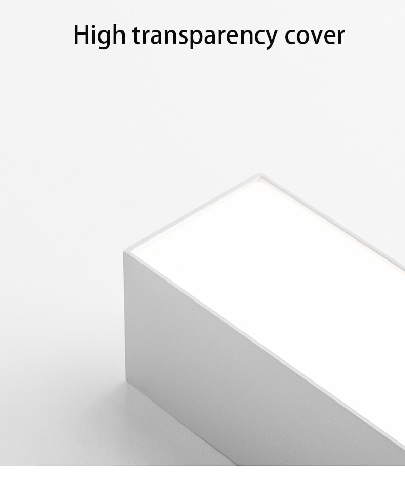 Saiyo LED Ceiling Lamp Surface mounted Downlight Aluminum Long Acrylic Cover Strip Lamp Rectangular Panel Light For Home Office