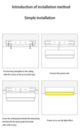 Saiyo LED Ceiling Lamp Surface mounted Downlight Aluminum Long Acrylic Cover Strip Lamp Rectangular Panel Light For Home Office