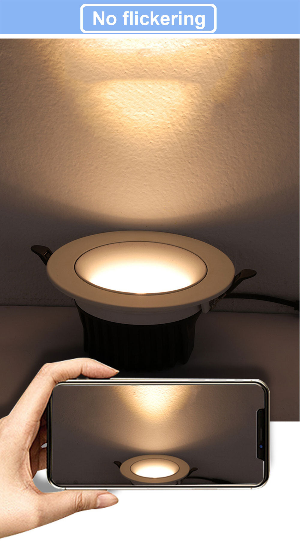 Recessed LED Downlight 5W 10W 15W 20W Adjustable 4pcs Spot LED Ceiling Down Light 90-260V Dimmable LED Spotlight