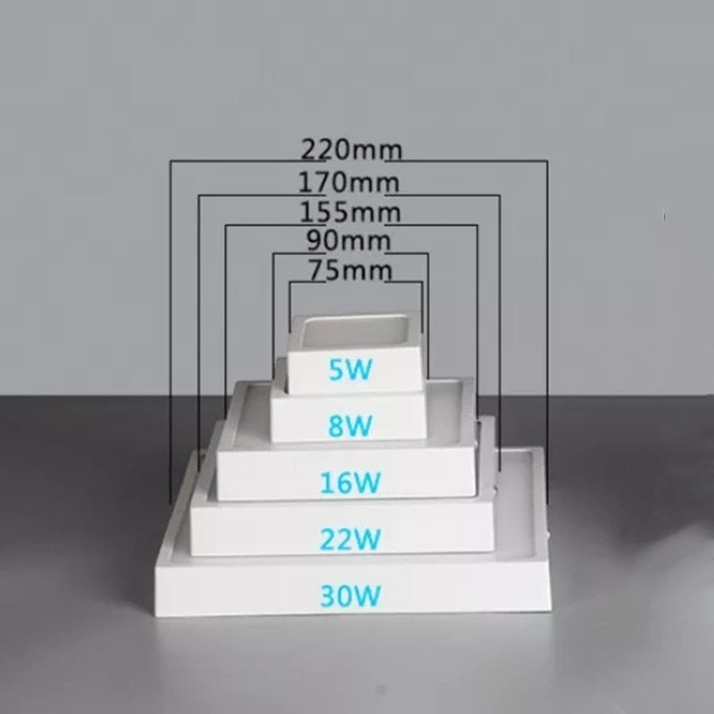 Dimmable Downlight Led Panel Light, Ceiling Spot Lamp, Replaceable Bulbs, 5w, 8w, 16W, 24W, 30w