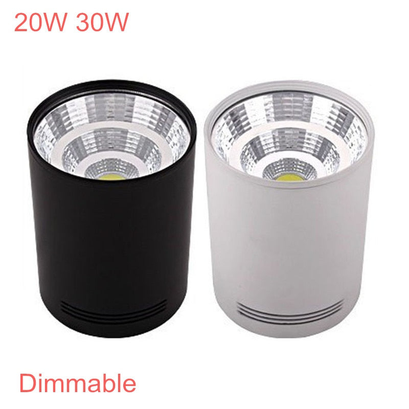Surface Mounted LED Downlights 20W 30W LED Ceiling Down Lamp Kitchen Bathroom Dimmable LED COB Downlights 3000K/4000K/6000K