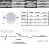 LED Downlight Spotlight Ceiling Light Recessed lamp 5W/9W/12W/18W Lights 110v/220v