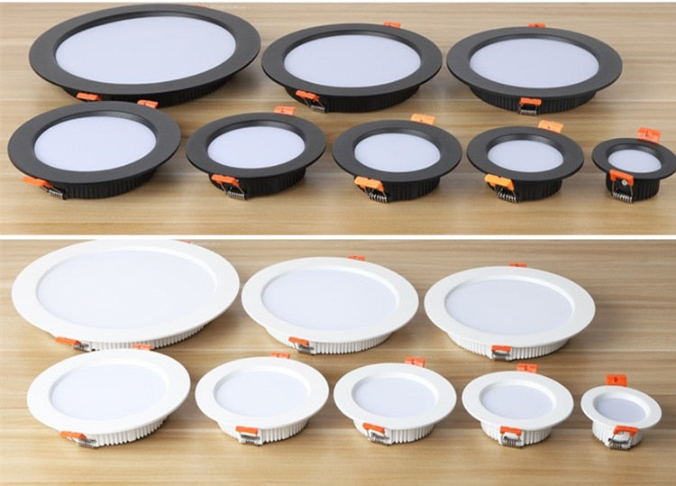 LED Recessed Downlight Lamp 220V 240V 110V Dimmable LED Ceiling Spot Lighting Ultra Thin 3W 5W 7W 9W 12W 15W Led Bulb Bedroom