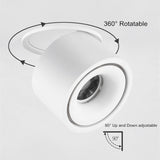360 degree Rotatable LED COB Recessed Downlight Black/White Housing 7W 10W 12W 15W 18W LED Ceiling Spot Light AC110V 220V