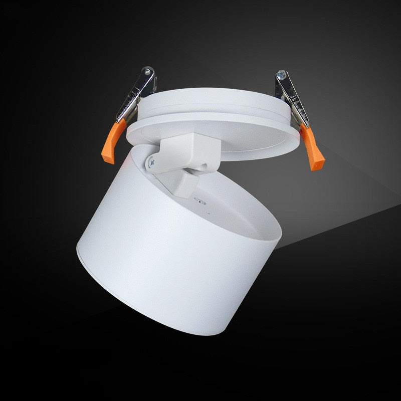 360 degree Rotatable LED COB Recessed Downlight Black/White Housing 7W 10W 12W 15W 18W LED Ceiling Spot Light AC110V 220V