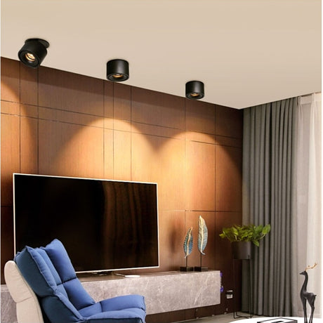 360 degree Rotatable LED COB Recessed Downlight Black/White Housing 7W 10W 12W 15W 18W LED Ceiling Spot Light AC110V 220V