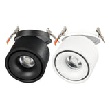 360 degree Rotatable LED COB Recessed Downlight Black/White Housing 7W 10W 12W 15W 18W LED Ceiling Spot Light AC110V 220V