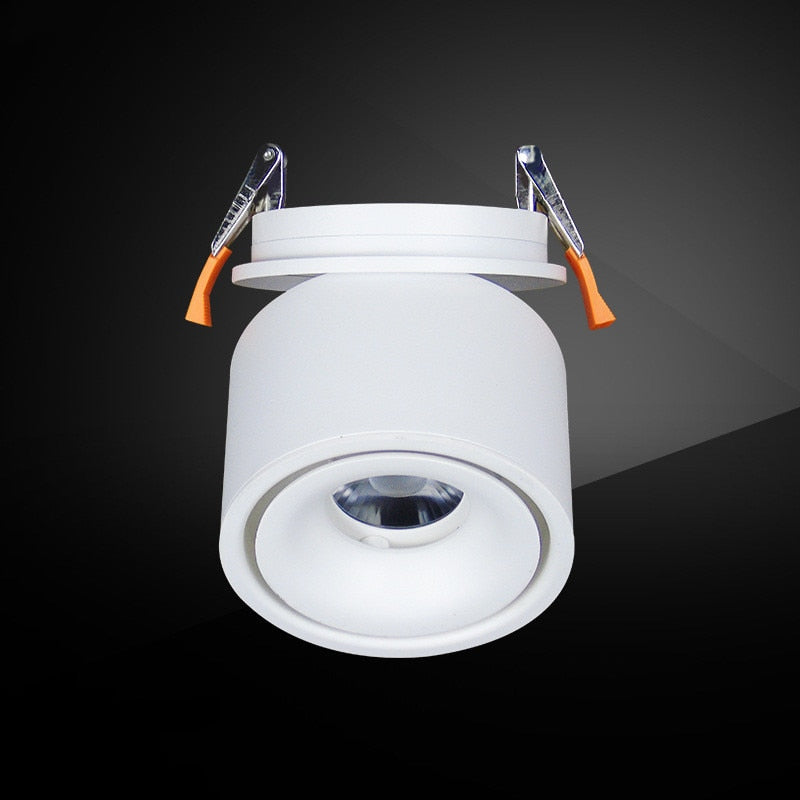 360 degree Rotatable LED COB Recessed Downlight Black/White Housing 7W 10W 12W 15W 18W LED Ceiling Spot Light AC110V 220V