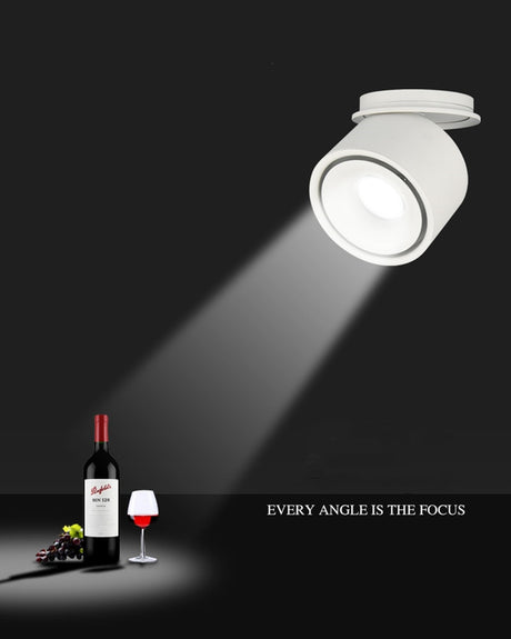 360 degree Rotatable LED COB Recessed Downlight Black/White Housing 7W 10W 12W 15W 18W LED Ceiling Spot Light AC110V 220V