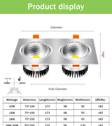 LED Ceiling Spot Light 14W 18W 24W 30W Recessed Ceiling Downlight Lamp Dimmable led bulb AC85-265V Indoor Lightings