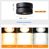 High quality Dimmable Surface Mounted LED Downlights 10W 12W COB LED Ceiling Lamp Spot Lights AC110-220V LED Lamp Indoor Lighting