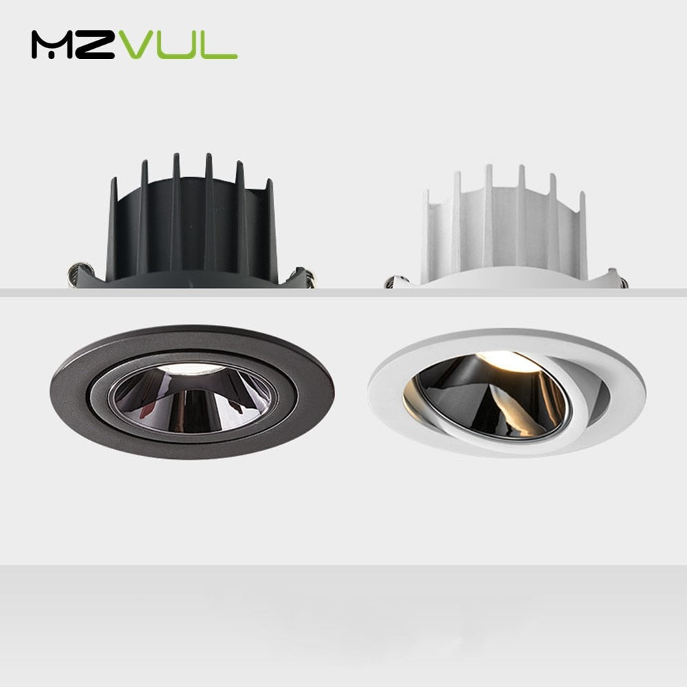 LED Downlight Dimmable 7W 12W Square/Round Recessed Lamp AC220V 230V NO Glare Recessed LED Lamp Spot Light for Indoor Lightings