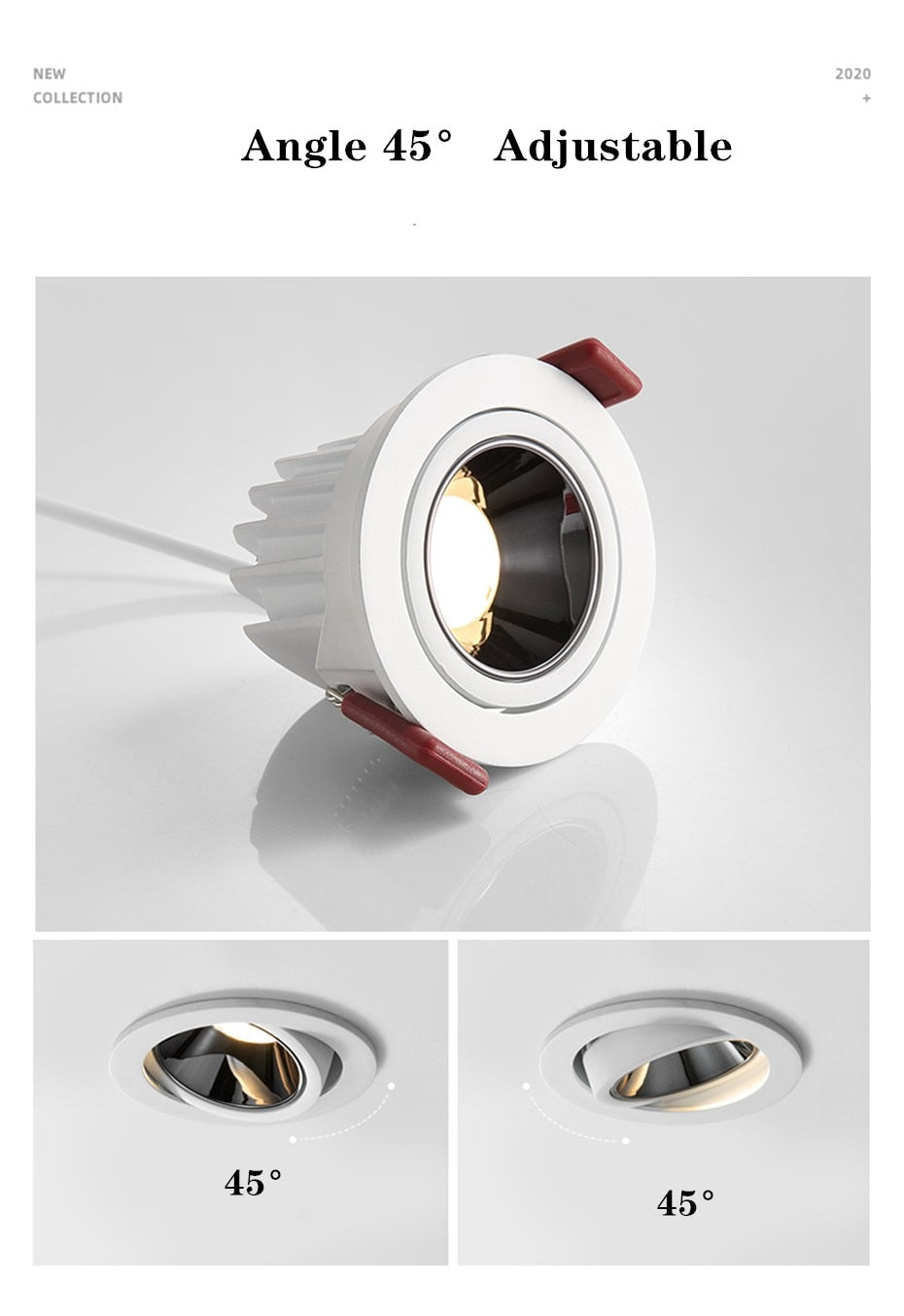 LED Downlight Dimmable 7W 12W Square/Round Recessed Lamp AC220V 230V NO Glare Recessed LED Lamp Spot Light for Indoor Lightings