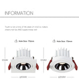 LED Downlight Dimmable 7W 12W Square/Round Recessed Lamp AC220V 230V NO Glare Recessed LED Lamp Spot Light for Indoor Lightings