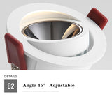 LED Downlight Dimmable 7W 12W Square/Round Recessed Lamp AC220V 230V NO Glare Recessed LED Lamp Spot Light for Indoor Lightings