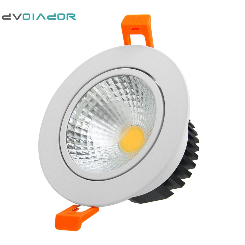 Dimmable led downlight COB 6W 9W 12W 15W 110v 220v Spot LED DownLights Ceiling Recessed Downlights Warm White/Nature White/Whie
