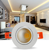Dimmable led downlight COB 6W 9W 12W 15W 110v 220v Spot LED DownLights Ceiling Recessed Downlights Warm White/Nature White/Whie