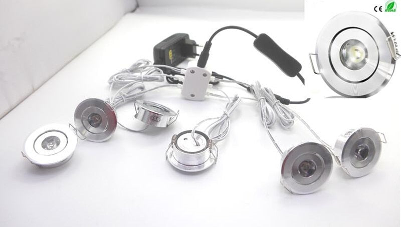 ONDENN 1.5W DC12V LED Ceiling Lamps Spot Light MINI Downlights for Bedroom Bookroom Showcase Cupboard Cabinet Decorative Lights