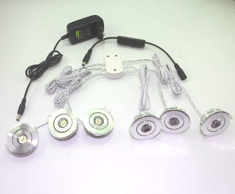 ONDENN 1.5W DC12V LED Ceiling Lamps Spot Light MINI Downlights for Bedroom Bookroom Showcase Cupboard Cabinet Decorative Lights