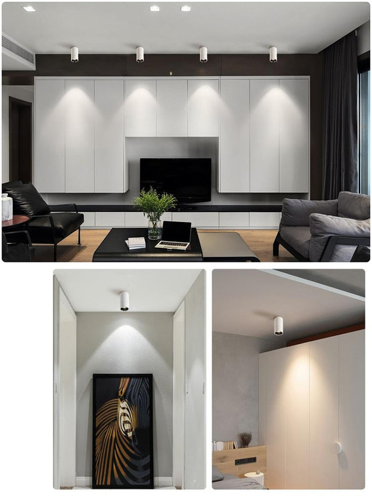 LED Downlight Ceiling Spot lights for Living Lamp 5w 7w Ceiling Lighting For Kitchen Bathroom light Surface mounted AC90-260V