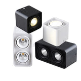 Square COB LED dimmable Downlights 10W/15W/20W/30W Surface Mounted LED Ceiling Lamps Spot Light LED Downlights AC85V-265V