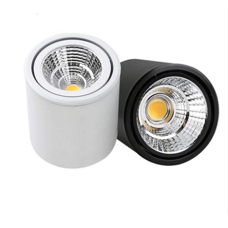 Dimmable Surface Mounted Rotating LED Downlights 5W/7W/10W/15W/20W Epistar Chip COB Ceiling Spot Light AC85~265V Background Lamp